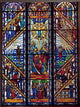 Singing Windows stained glass poster print by Carol Highsmith, showcasing vibrant colors and intricate design.
