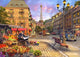 Paris Life Poster Print by Dominic Davidson featuring iconic Parisian scenes.