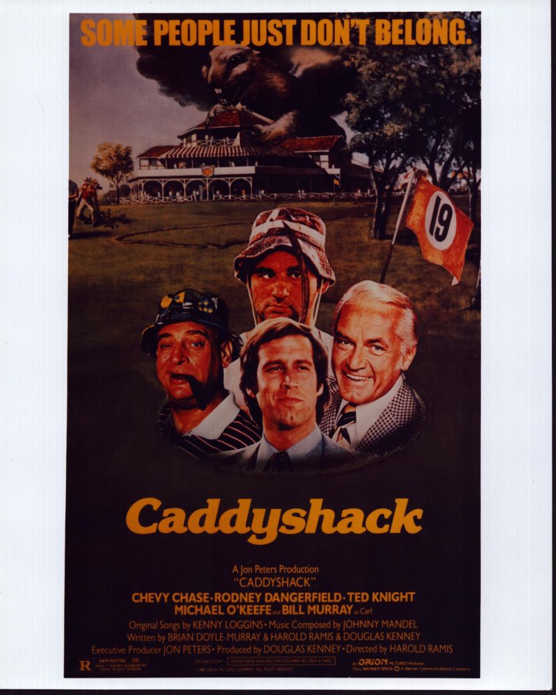 Caddyshack movie poster photo print showcasing classic comedy.
