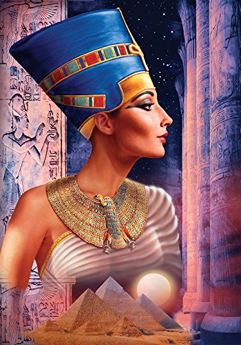 Nefertiti Poster Print by Andrew Farley, showcasing ancient Egyptian art.