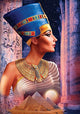 Nefertiti Poster Print by Andrew Farley, showcasing ancient Egyptian art.