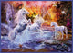 Wild Unicorns Poster Print by Jan Patrick, colorful unicorn art.