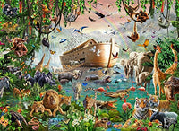 Noah's Ark Poster Print by Adrian Chesterman showcasing vibrant colors and whimsical design.