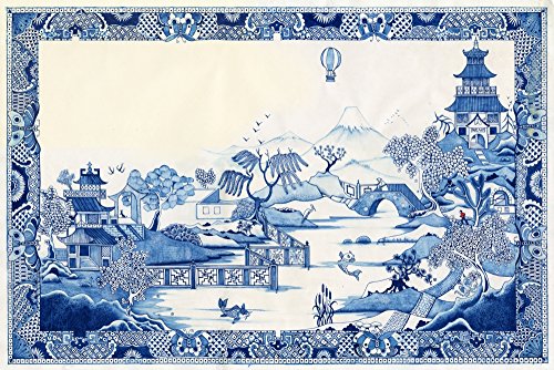 Blue Willow Poster Print by Colin Thompson showcasing intricate details and elegant design.
