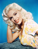 Vintage Jayne Mansfield photo print from 1957, available in various sizes.