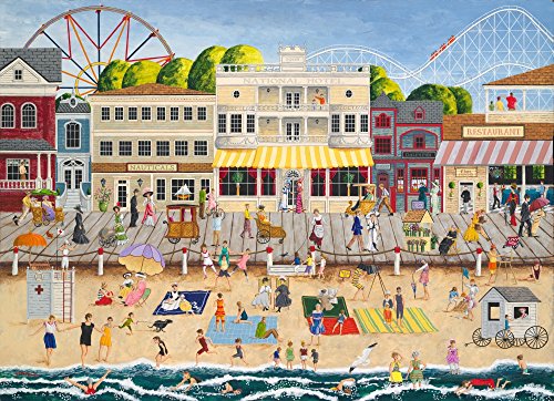 The Old Boardwalk Poster Print by Art Poulin featuring coastal scenery.