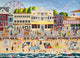 The Old Boardwalk Poster Print by Art Poulin featuring coastal scenery.