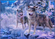 Snow Wolves Poster Print by Jan Patrick showcasing majestic wildlife.