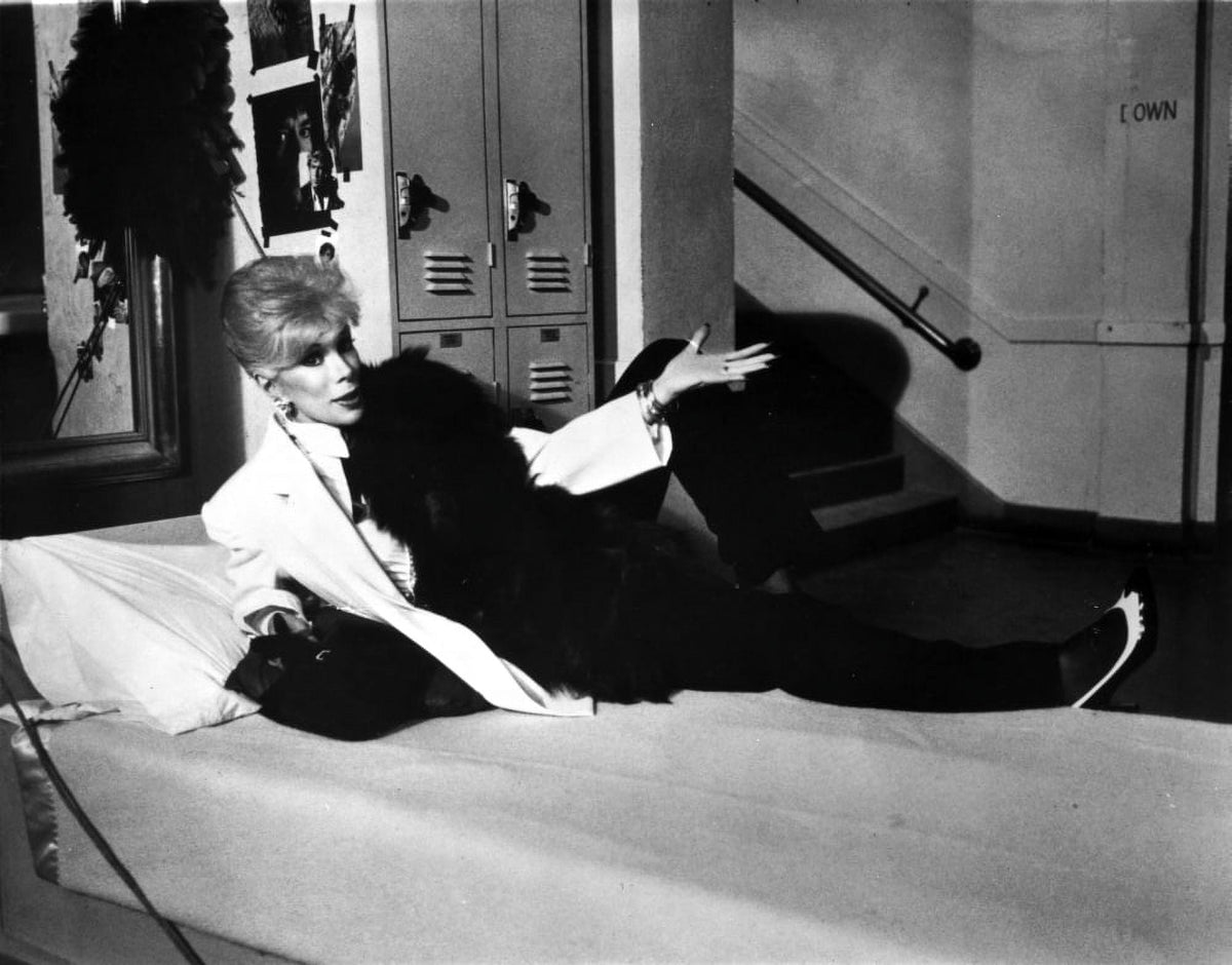Joan Rivers reclining classic photo print, perfect for home decor
