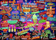 Neon Dazzle Poster Print by Aimee Stewart showcasing vibrant colors and patterns.