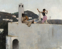 Capri Girl on a Rooftop Fine Art Print by John Singer Sargent