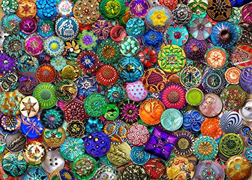 Glass Buttons Poster Print by Aimee Stewart showcasing colorful buttons.