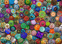 Glass Buttons Poster Print by Aimee Stewart showcasing colorful buttons.