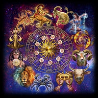 Zodiac Montage 2015 Variant 1 Poster Print by Ciro Marchetti featuring intricate zodiac designs.