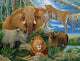 Big Five Poster Print by Graeme Stevenson showcasing iconic African wildlife.