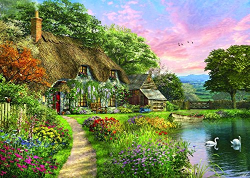 Sunset Country Cottage Poster Print by Dominic Davidson