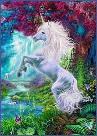 Prancing Unicorn Poster Print by Jan Patrick - Whimsical art for children's rooms.