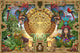 Aztec Mayan Montage Poster Print by Ciro Marchetti, colorful cultural art.