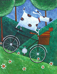 Duke's Bike Ride Poster Print by Peter Adderley showcasing vibrant cycling art