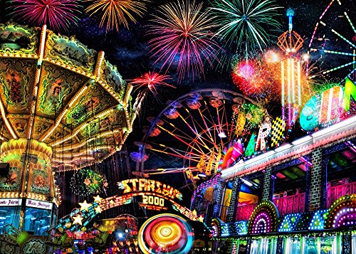 Carnival Lights Poster Print by Aimee Stewart showcasing vibrant carnival colors.