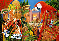 Aztec Days Poster Print by Graeme Stevenson, colorful artwork