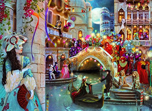 Carnival Moon Poster Print by Aimee Stewart featuring vibrant carnival under moonlight.