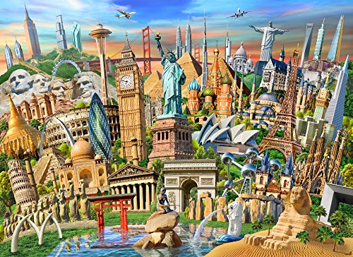 World Landmarks Collection Poster Print by Adrian Chesterman