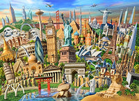 World Landmarks Collection Poster Print by Adrian Chesterman