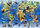 One Hundred Endangered Species Poster Print by Adrian Chesterman showcasing various endangered animals.