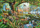 Woodland Creatures Poster Print featuring whimsical animals by Adrian Chesterman