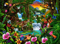 Beautiful Rainforest Poster Print by Gerald Newton in vibrant colors.