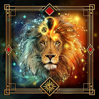 Zodiac Leo Poster Print by Ciro Marchetti featuring vibrant colors and intricate design.