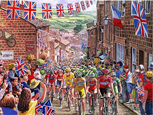 Tour de France Hawarth Poster Print by Steve Crisp, vibrant cycling art.