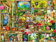 The Garden Cupboard poster print by Colin Thompson featuring whimsical garden imagery.