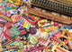 Vintage Candy Shop Poster Print by Aimee Stewart, colorful candy store artwork.