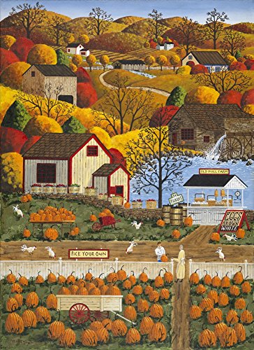 Autumn Morning Poster Print by Art Poulin showcasing a serene autumn landscape.