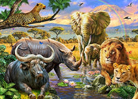 Big Five Poster Print by Adrian Chesterman showcasing majestic African wildlife.