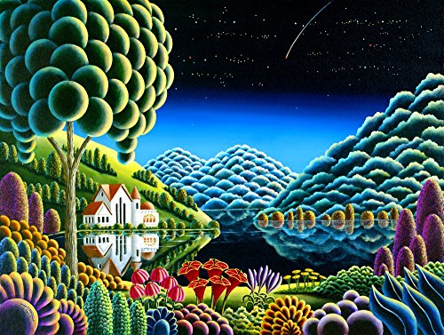 Wishing poster print by Andy Russell, vibrant art for home decor.
