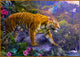 Rainbow Tiger Poster Print by Jan Patrick - Colorful art for home decor.