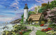 The Old Sea Cottage Poster Print by Dominic Davidson, beautiful coastal art.