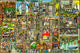 Our Town Poster Print by Colin Thompson showcasing small-town life.
