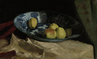 Still Life with Apples in Delft Blue Bowl by Willem De Zwart poster print.