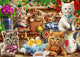 Kittens in the Potting Shed Poster Print by Adrian Chesterman