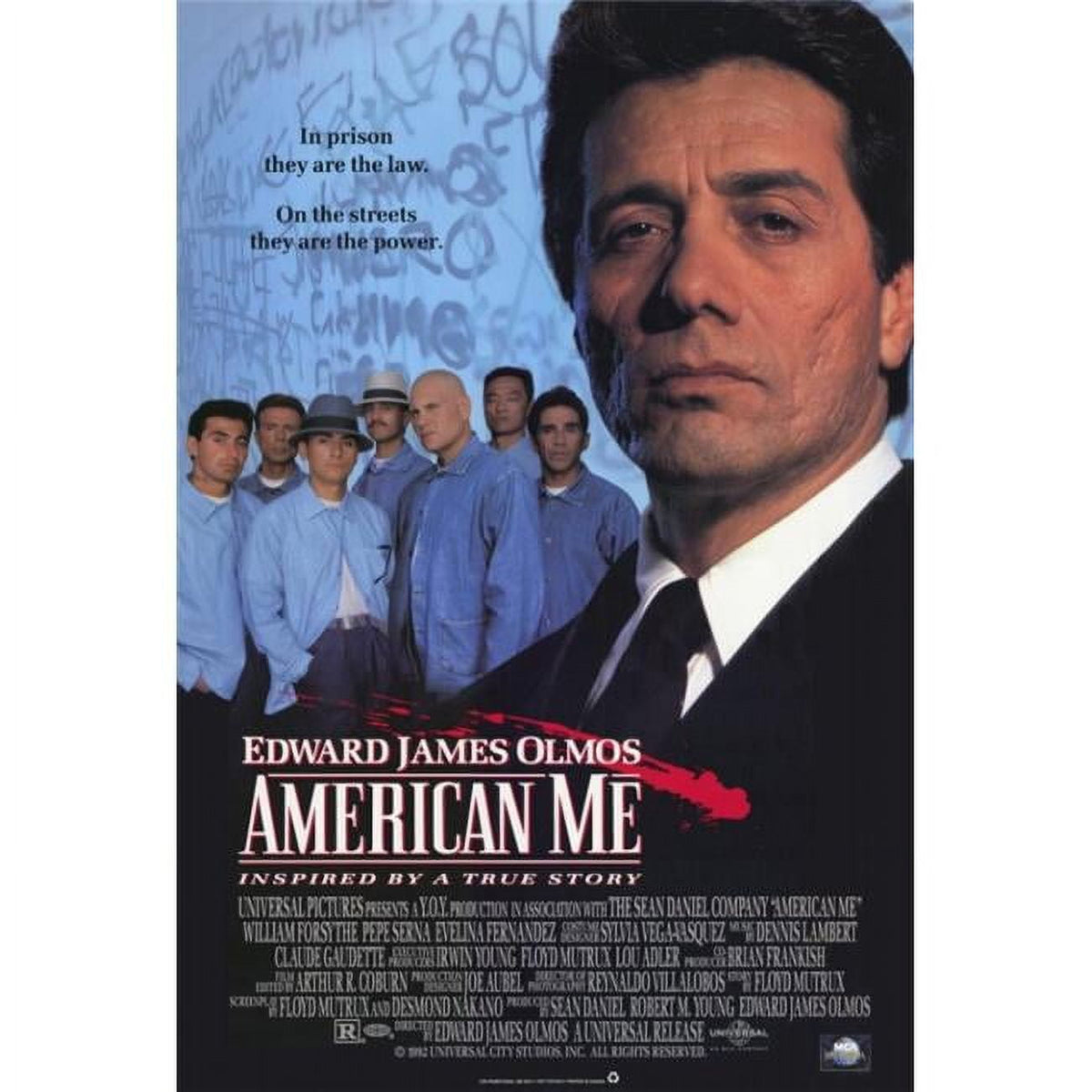 American Me movie poster print, 27x40 inches, premium quality artwork for film enthusiasts.