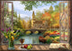 Autumn Church Frame Poster Print by Dominic Davidson featuring vibrant fall colors.