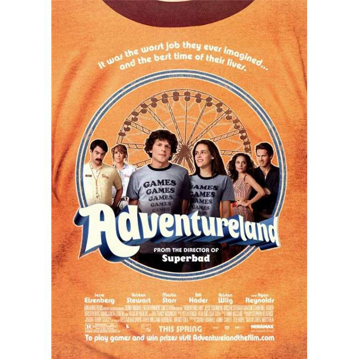 Adventureland Movie Poster Print 27x40 - vibrant film art