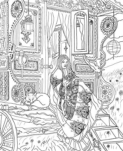 Gypsy Firefly Coloring Page Poster Print by Aimee Stewart