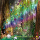 Red Wood Paradise Poster Print by Alixandra Mullins showcasing serene forest scenery.