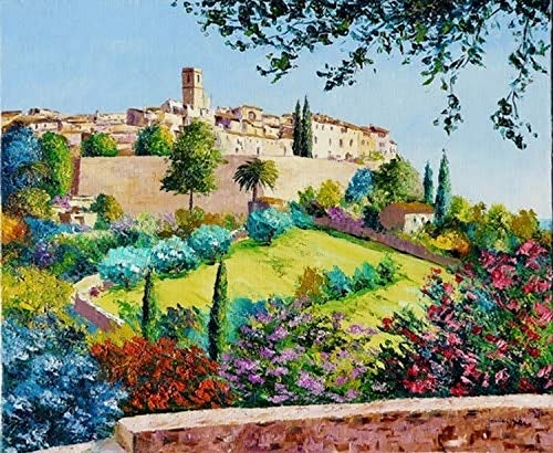 Saint Paul de Vence Poster Print by Jean-Marc Janiaczyk showcasing vibrant colors and serene landscapes.