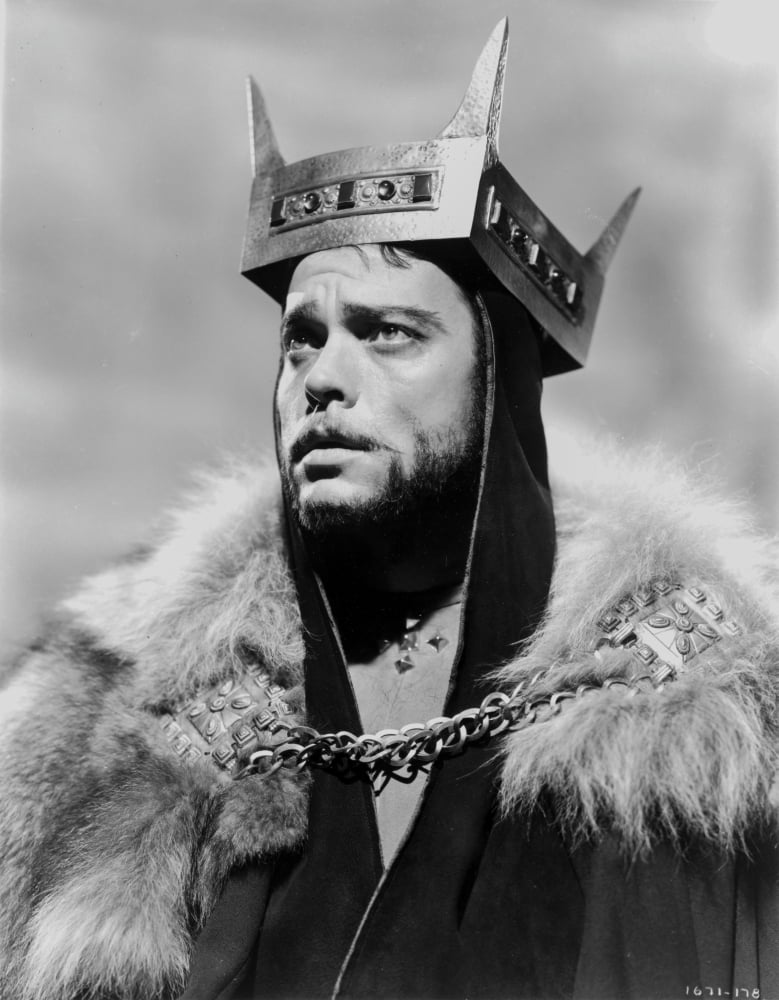 Orson Welles portrait in feather coat photo print